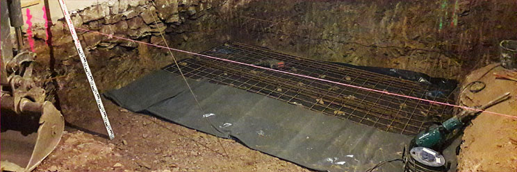 Les travaux du bassin au 16 mars 2022